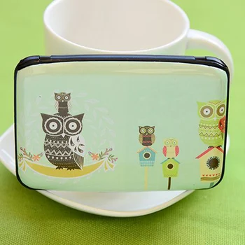 

Cute Owl Printed Wallet Case Credit Card Holder 7 Cards Slots Theft Proof with Extra Security Layers UND Sale