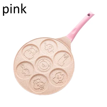 

7-Hole Breakfast Pan Multi-Function Wheel Pancake Pan Small Pan Egg Dumpling Non-Stick Frying Pan Egg Frying Mould