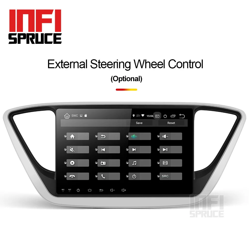 Perfect infispruce Car DVD GPS For Hyundai Verna Solaris 2017 Quad Core 9" Android 9.0  Car pc Head unit 1024*600 Car Radio Navigation 3