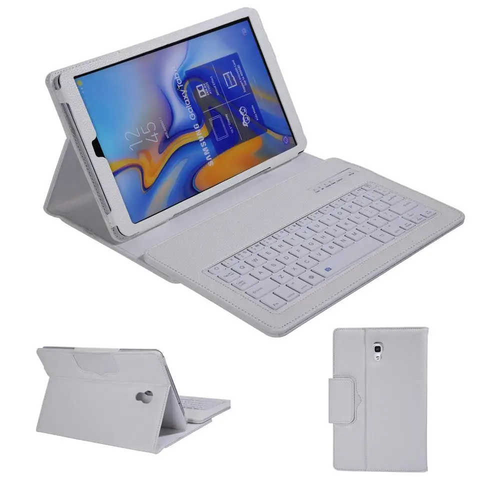 white Съемный Bluetooth для samsung Tab A 10,1 T590 T595 Клавиатура чехол Подставка для samsung Tab A T590 T595 Беспроводная крышка клавиатуры - Цвет: white