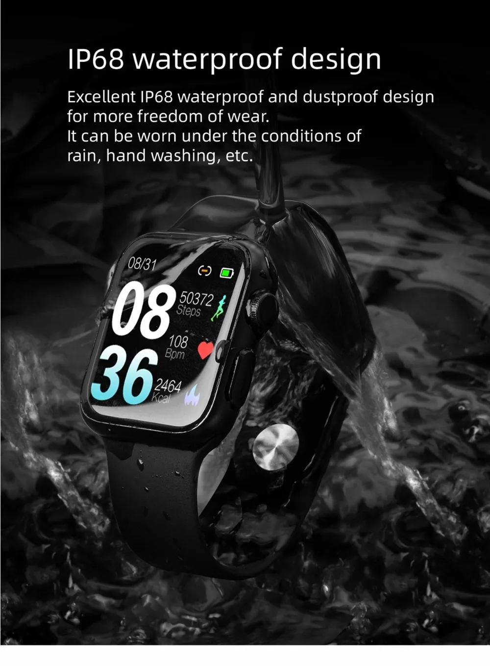 38 мм Смарт часы P20 smartwatch водонепроницаемый браслет сенсорный сердечный ритм кровяное давление для Android IOS