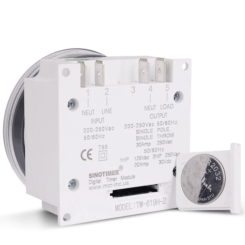 1pc Affichage LCD Hebdomadaire Programmable Relais /Électronique Relais Interrupteur 16on & 16off Minuterie 110V MAGT Minuterie num/érique