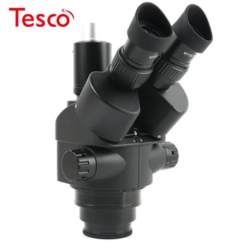

3.5X 7X 45X 90X 37MP HDMI USB camera articulated arm post fixture Simul-Focal industrial stereo microscope
