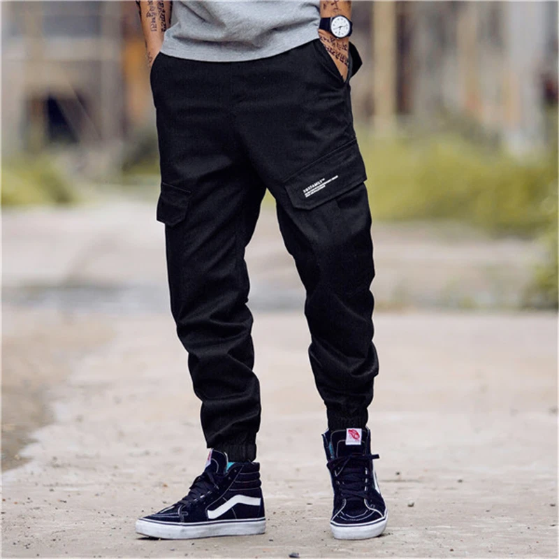 

Hip Streetwear Men's Camouflage Joggers Pants Men Women Cotton Cargo Pant Trousers Elastic Waist Harem Pant Men