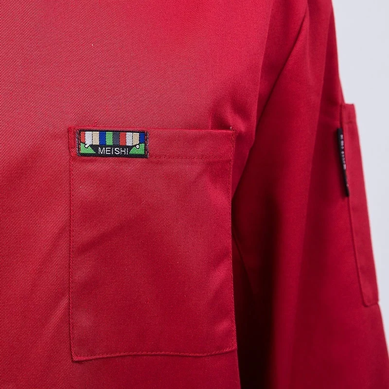 Шеф повар ресторанный пиджак с длинным рукавом на молнии Cook пальто для мужчин и