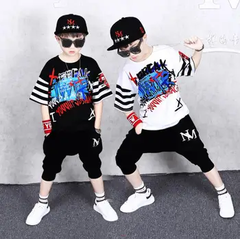 

2019 Kids Clothing Set Summer Boys Fashion Clothes 3 4 6 7 8 9 10 12 14 Years Short Sleeve Cotton Children Clothing Sets For Boy