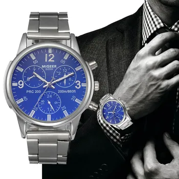 

Men Watch Men's Fashion Simple Business Watch Crystal Stainless Steel Analog Quartz Wrist Watch Men's Watches Relogio Masculino