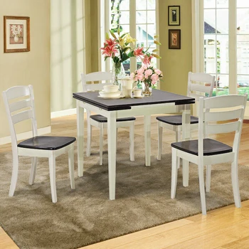 

Extending 5 Piece Wood Dining Table Set HW63959+