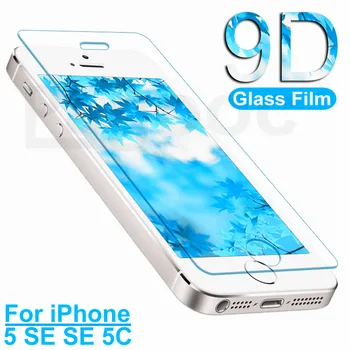 

9D Tempered Glass on the For Apple iPhone 5 5S 5C SE Phone Screen Protector Safety Glass For iPhone 5S SE Protection Film