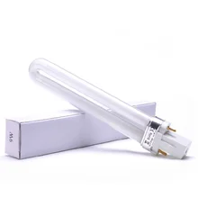 Уютный атмосферу 4 шт./компл. 9W U-образный 365nm лампы трубки для нейл-арта, сушилки для ногтей, УФ-лампы светильник