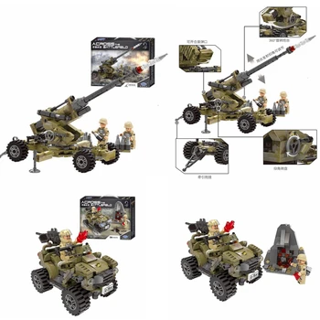 

347pcs/set Battlefield Dune Cannon Building Blocks Brick Cartoon Action Figure Toy Brain Game Children War Tool Model Anime Gift