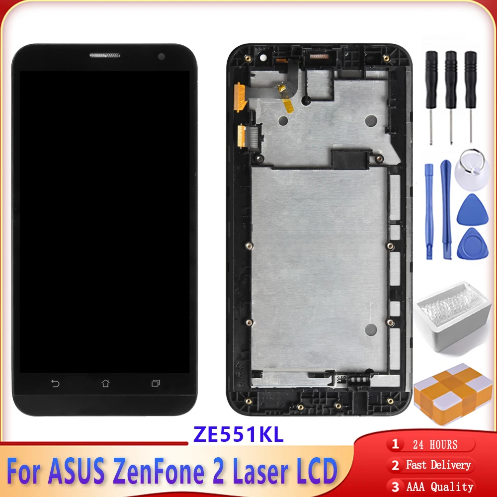 Оригинальный экран 5 дюйма для ASUS Zenfone 2 Laser ZE551KL ЖК-дисплей с сенсорным экраном и