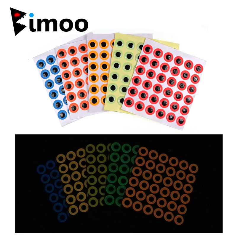 Bimoo 50 шт. светится в темноте 3D рыбьи глаза для подвязки мушек морской рыбалки