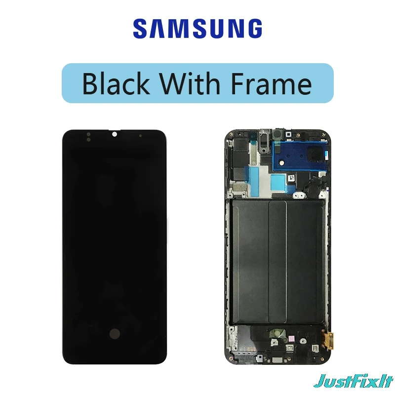 Супер AMOLED для samsung Galaxy A70 A705DS lcd A705 A705F SM-A705F ЖК-экран дигитайзер - Цвет: Black with frame