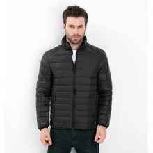 Осенне-зимняя куртка на утином пуху ультра легкая мужская 90% куртка водонепроницаемая пуховая парка модная мужская верхняя одежда с воротником 4XL 5XL
