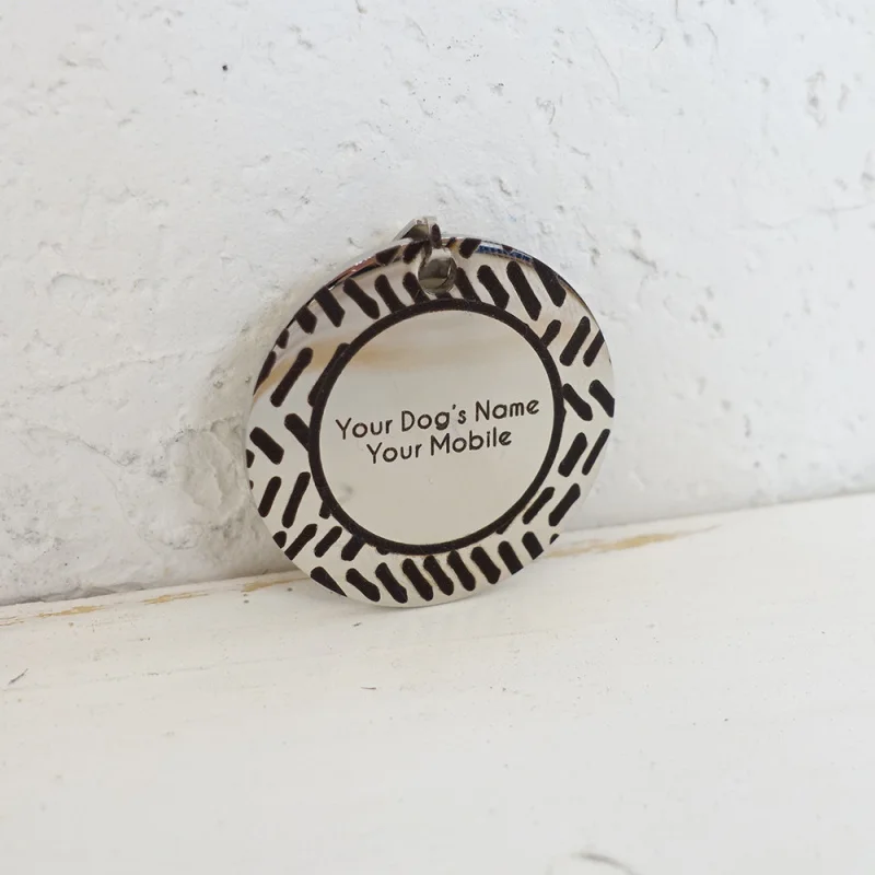 Индивидуальный дизайн, собачья бирка из нержавеющей стали, круглая бирка, надпись, жажда имени собаки, бирка для домашних животных, 3 стиля - Цвет: Hot Dog ID Tag