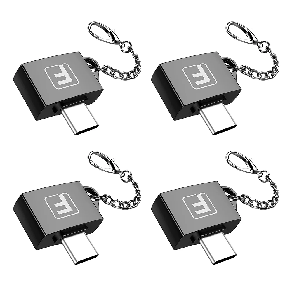 4 шт. usb type C для USB 3,0 адаптер конвертер с брелком для MacBook Pro samsung Galaxy Note 8 S8 S8 Google Pixel