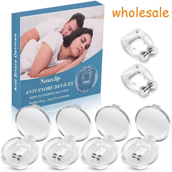 

Silicone Magnetic Anti Snore Stop Snoring Nose Clip Sleep Tray Sleeping Aid Apnea Guard Night Device with Case