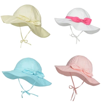 

Baby Outdoor Bucket Hat Kids Children Floral Panama Cap Sun Beach Caps Lovely Lace Princess Brim Baby Girl Sun Hat