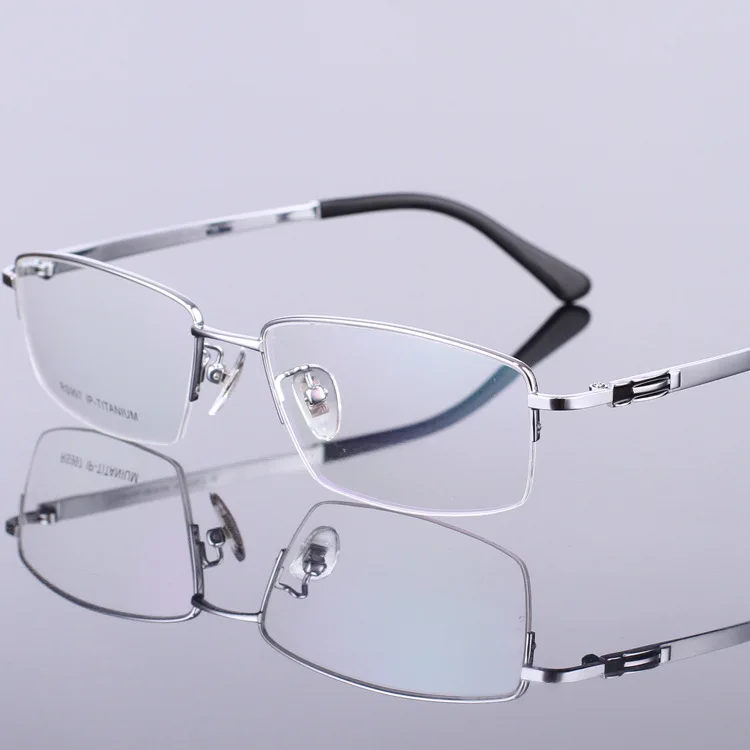 Pure Titanium New Type Glass Frame Ultra Light Business Simple Myopic Glass Frame Men's Fashion Half Frame