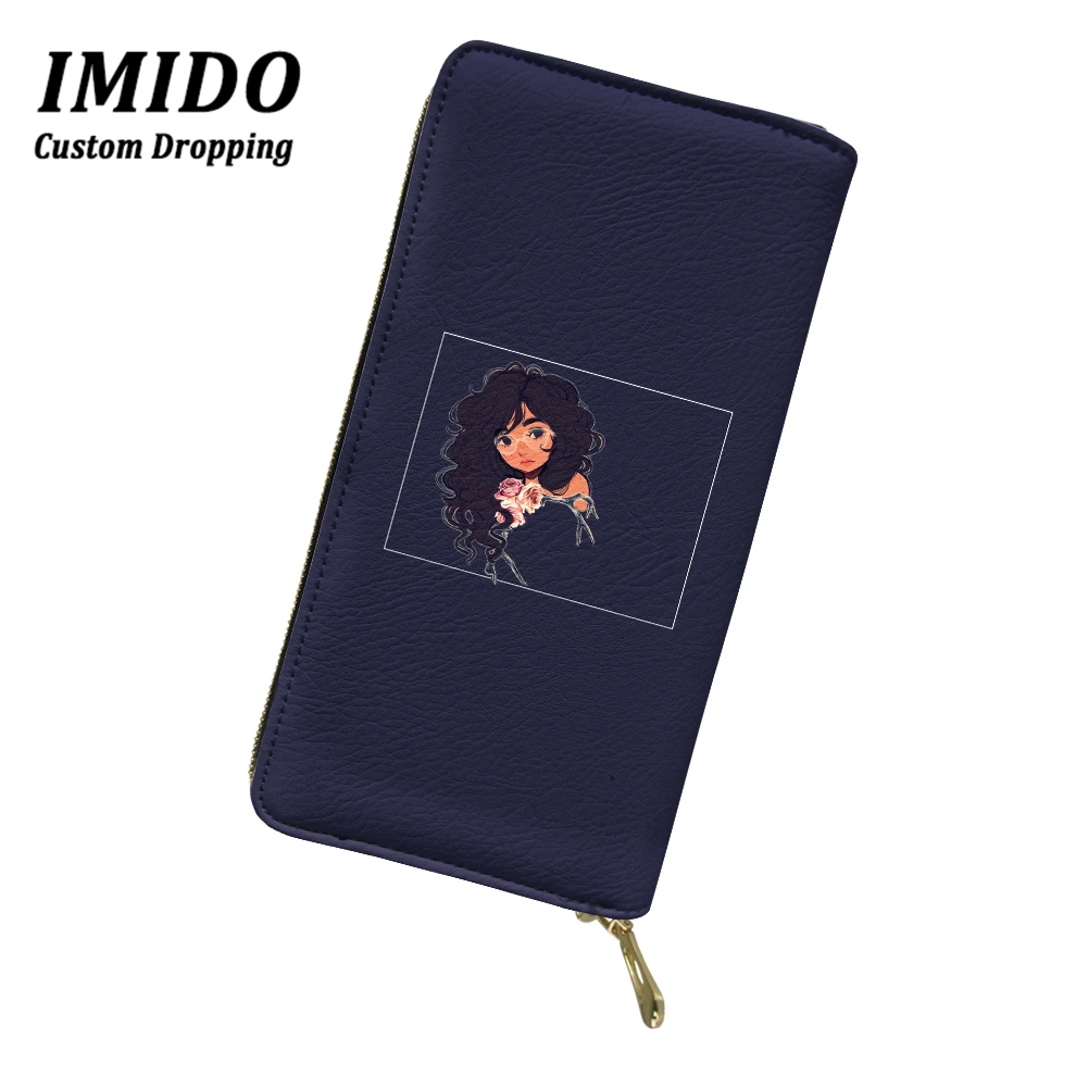 IMIDO, модный кошелек, Черная Королева, африканская девушка, узор, многофункциональные кошельки на молнии, Женский кошелек, сумка для мобильного телефона, кошелек, Carteras - Цвет: wll5104
