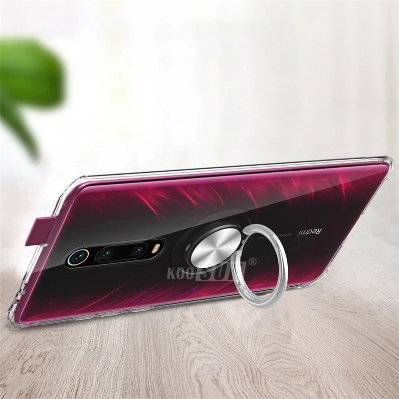 

Casing For Xiaomi Mi 9T Case Cover Luxury Transparent Soft silicone Protection Phone Back Covers For Xiaomi 9 Ring Shell Coque