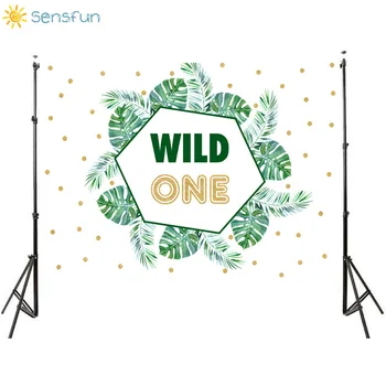 

Sensfun Jungle Theme Birthday Party Photographic Background Wild One Child Birthday Backdrop Photo Booth Props Vinyl Photocall
