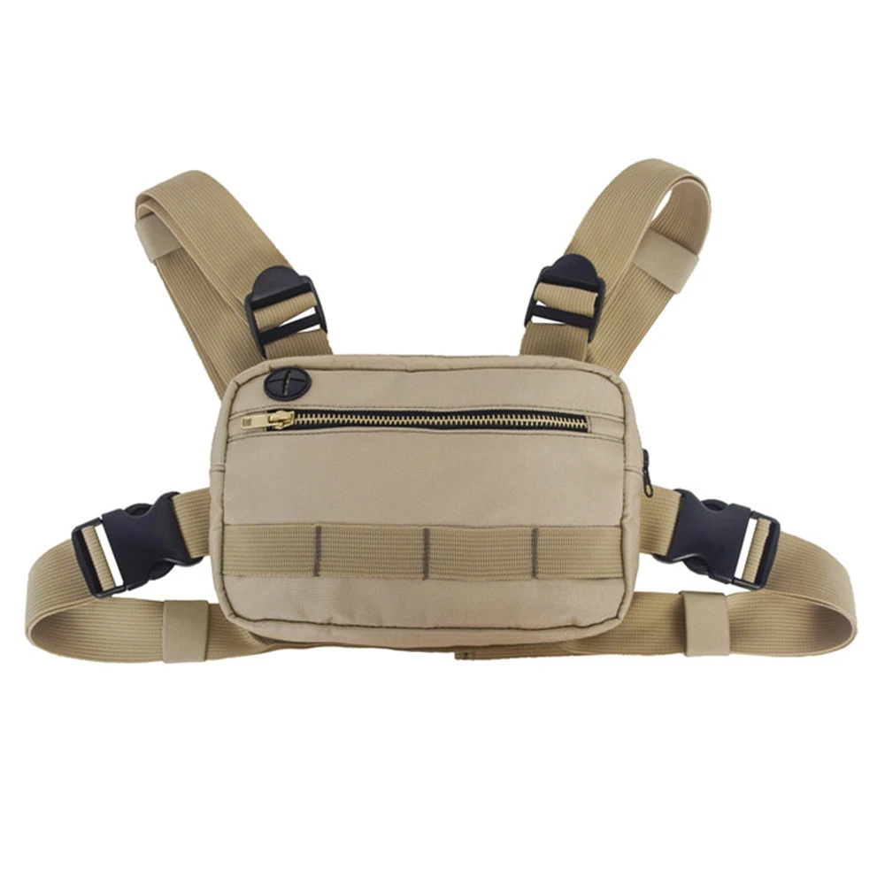 

Outdoor Unisex Chest Pack Rig Hip Hop Streetwear Cool Functional Tactical Shoulder Anti Theft Waist Bag Purse Punck Backpack