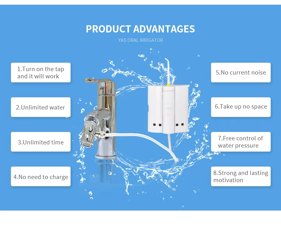 New Water Faucet Oral Irrigator Dental Flosser Portable 10 Tip Implement Irrigation Tooth Flossing Irrigation SPA Mouth Cleaner New Water Faucet Oral Irrigator Dental Flosser Portable 10 Tip Implement Irrigation Tooth Flossing Irrigation SPA Mouth Cleaner