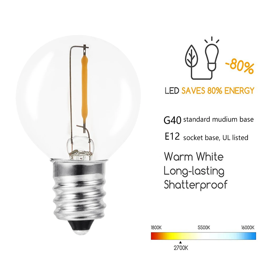 US $43.63 LED String Lights Solar Power Glass Bulb Electric Garland Retro Edison 25ft Lighting String Umbrella Light For Garden Waterproof
