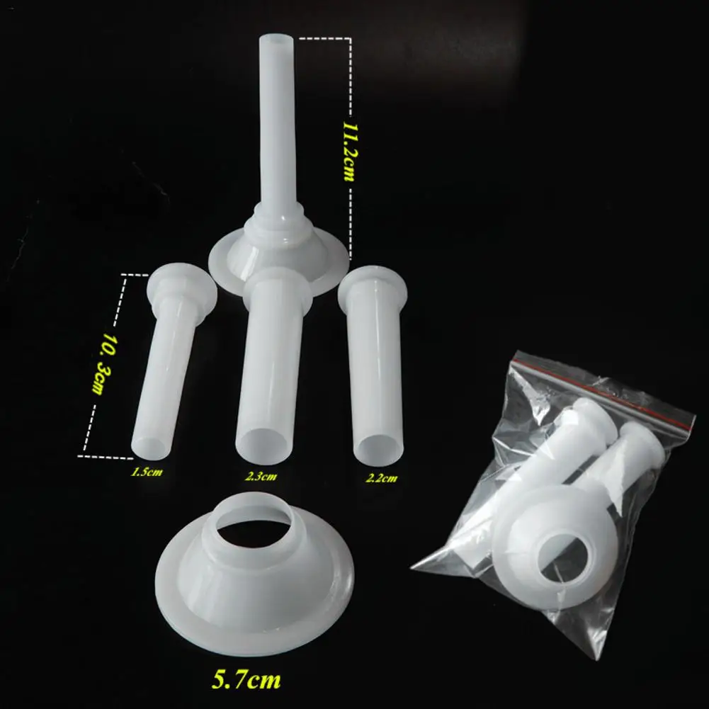 3 PCS/Set Food Grade Quality Meat Grinder Handmade Sausage Stuffing Tube Sausage Maker Stuffer