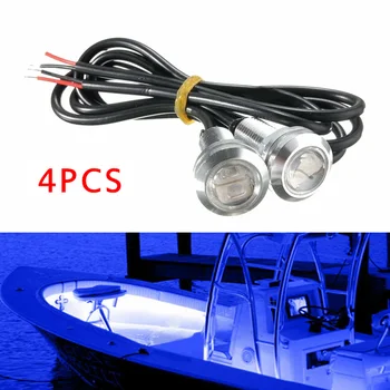 

4pcs Daytime running lights Blue LED Boat light Accessories Lighting Waterproof Underwater