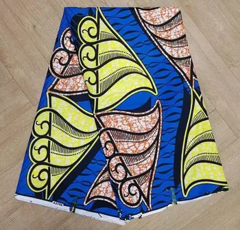 

New best African Wax Fabric Prints 100% cottonr Binta batik 6 yard Real Wax African High Quality Fabric for Party Dress