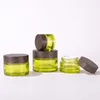 50pcs 10-50G Olive Green Mini Glass Empty Jar Pot Cosmetic Makeup Inner Lid Face Cream Lip Balm Container My Refillable Bottles 6