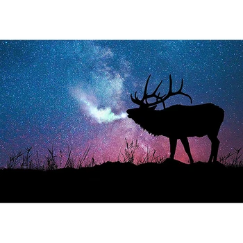 

5D DIY Full Drill Rhinestone Round Diamond Painting Animal Wapiti Elk Embroidery Mosaic Manual Art Stitch Kit Decor Gift