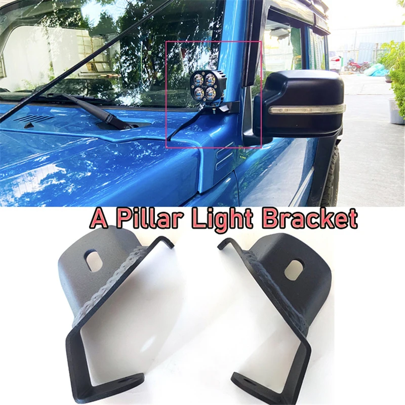 2pcs Driving Light Front Cowl A Pillar Work Light Mounting Bracket for