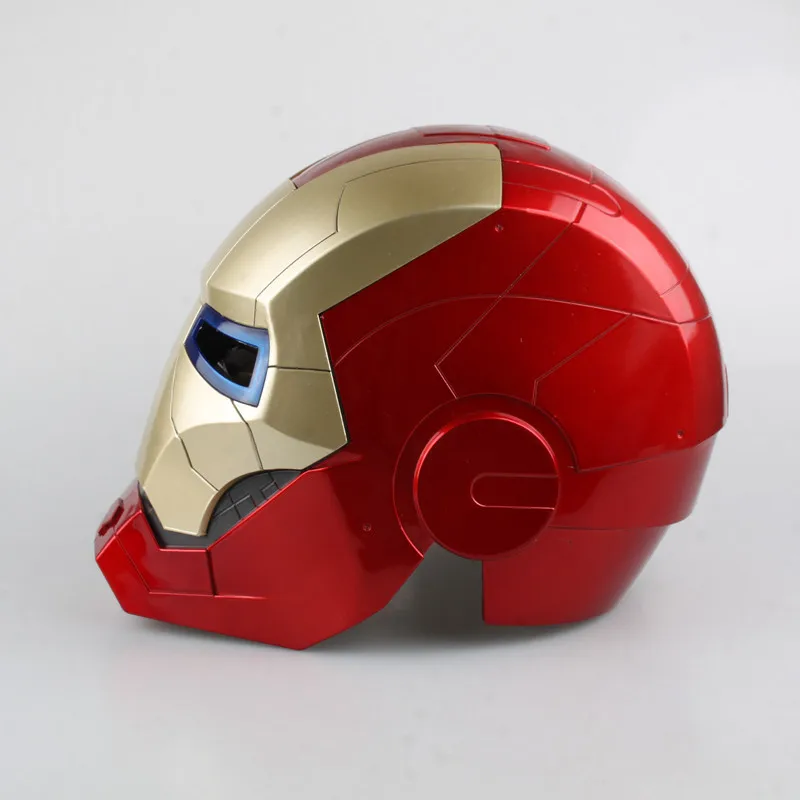 Высокого качества светящийся светодиодный Железный человек Фер Homme Casque полное лицо Ouverte Casque ABS Железный человек Шлем для косплея маска