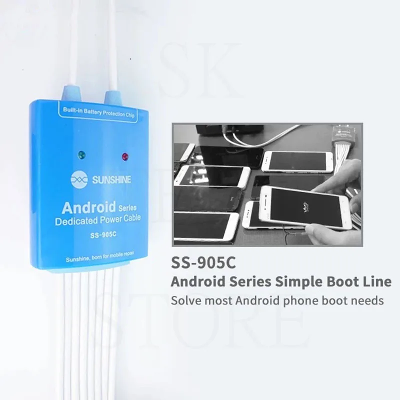 SS-905C Android одна кнопка загрузки управления линии для huawei Xiaomi samsung Meizu OnePlus OPPO анти-ожога Тестовый Кабель питания