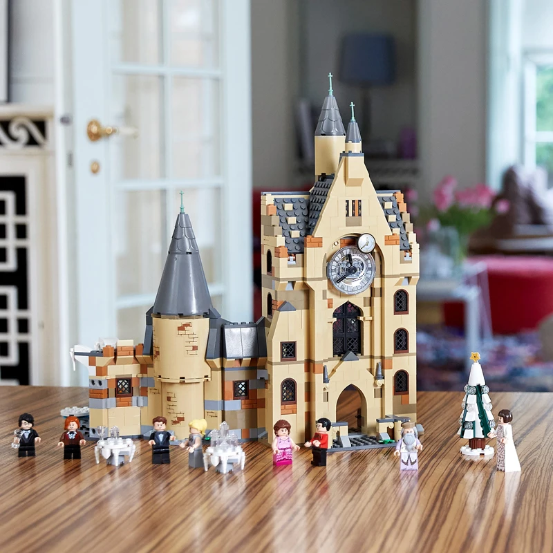 

Lepinblocks 10001 Magic Hogwart Clock Tower Compatible Legoinglys Harri Potter Castle 75948 Building Blocks Brick Toys for DIY