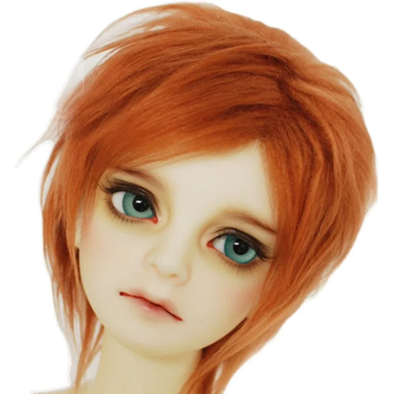 BJD плюшевый парик короткий красно коричневый для 1/4 1/3 17 &quot24&quot высокий MSD SD DK DZ AOD DD