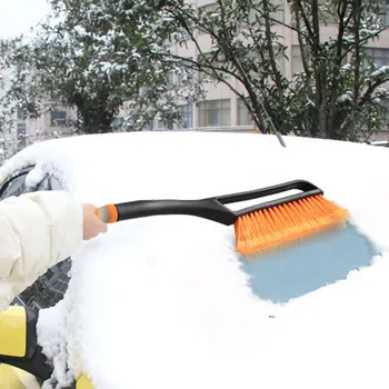 

2-in-1 Winter Car Vehicle Windshield Snow Removal Cleaning Tool Telescopic Snow Shovel Brush Ice Scraper