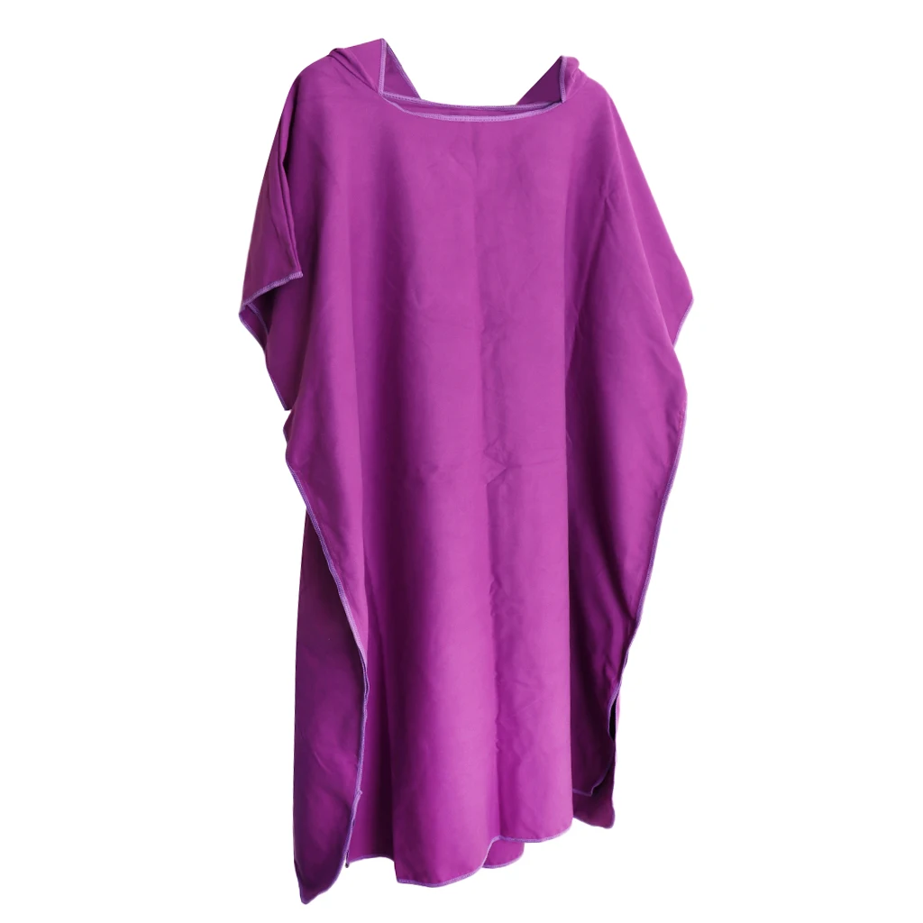 Durable Quick Dry Soft Beach Hooded Poncho Changing Robe, Water Sports Scuba Diving Changing Towel for Surfing Sailing Swimmers