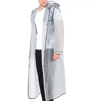 

Hooded Raincoat Unisex Accessories Poncho Rain Gear EVA Transparent Waterproof Rainwear Adult Camping Cover Mantle Raincoat