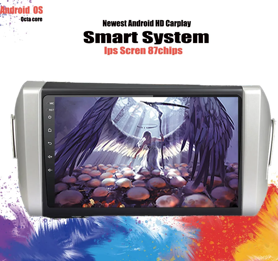 2 din Android 9,1 4G+ 64G автомобильный dvd для Toyota Innova 9 ''GPS стерео радио сенсорный экран 1024*600
