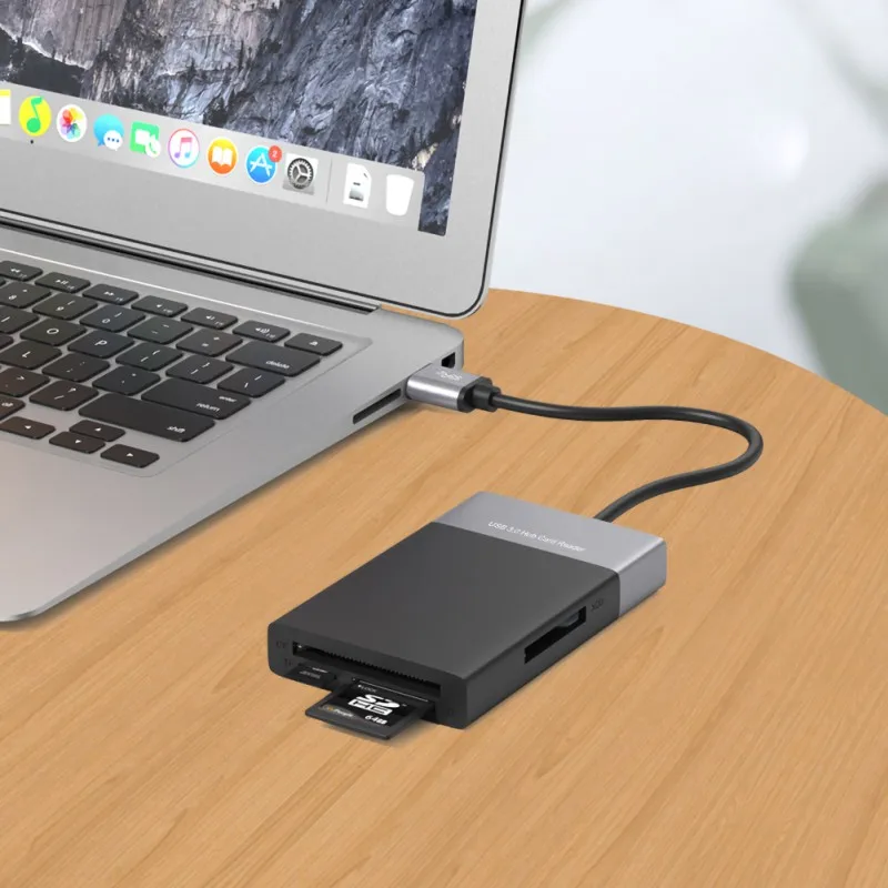 SD кард-ридер USB 3,0 CF карта памяти адаптер концентратор чтения карты одновременно для SD/TF/CF/XQD