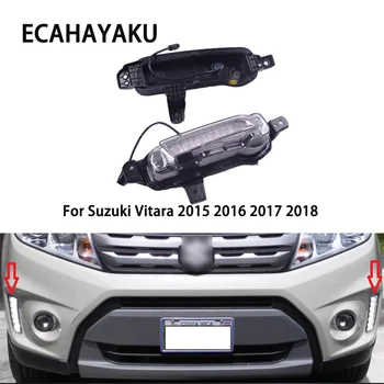 

ECAHAYKU 1 set LED DRL Daytime Running Light For Vitara 2015 2016 2017 2018 Daylight Waterproof Signal car-Styling light