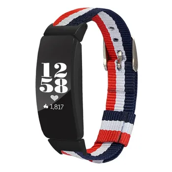 

Fashion Casual Fitbit Inspire Three-stripe Canvas Nylon Replacement Strap