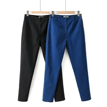 

Plus size jeans 2020 spring collection new basic stretch and soft thin jeans 220 pounds skinny jeans for women Spring leggings