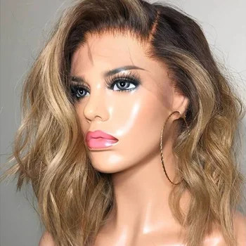 

Side split medium long hair wig Female Hair Daily Party Heat Resistant Women Synthetic Curly Hair Full Lace Wavy Wigs