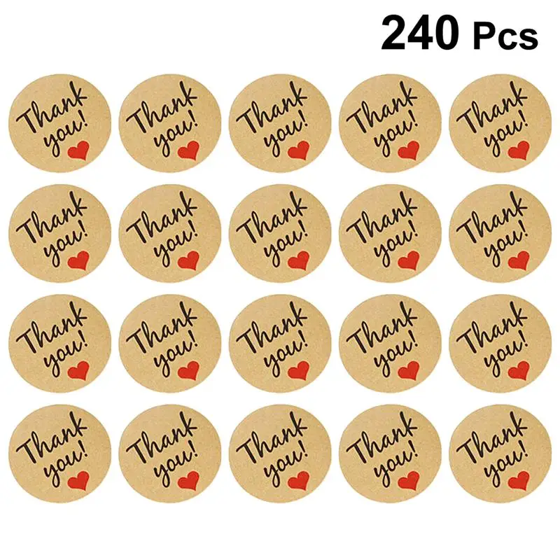 

20 Sheets Thankyou Seals Scrapbooks Gift Bag Cookie Bag Thanksgiving Day Decoration Sealing Stickers for Guests Friends Family